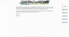 Desktop Screenshot of ismycarsafe.com